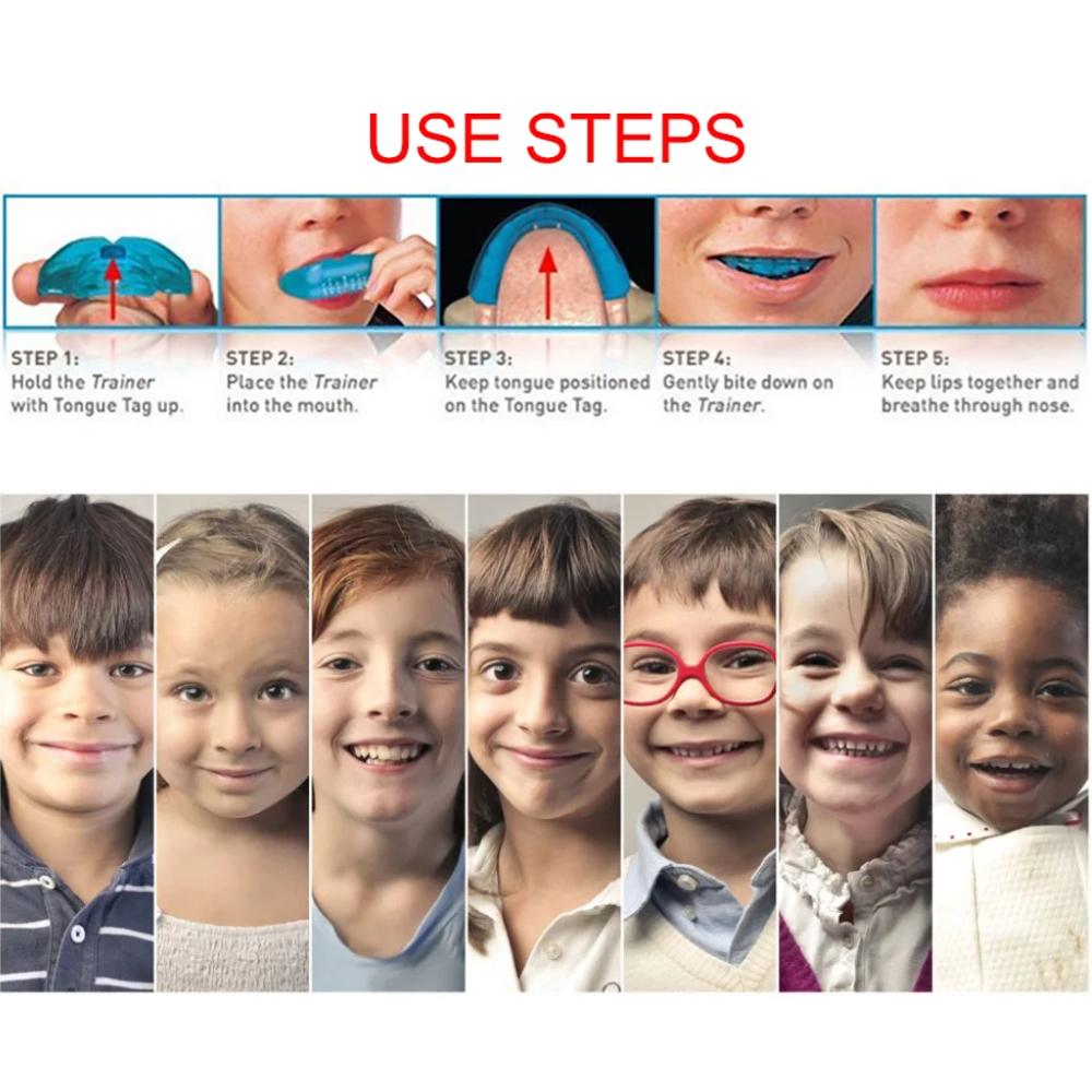 1 Set T4K Copii Dental Dinți Ortodontic Aparat de Antrenament pentru Alinierea Dinților Copiilor Aparate Gutiere Faza Moale și Tare