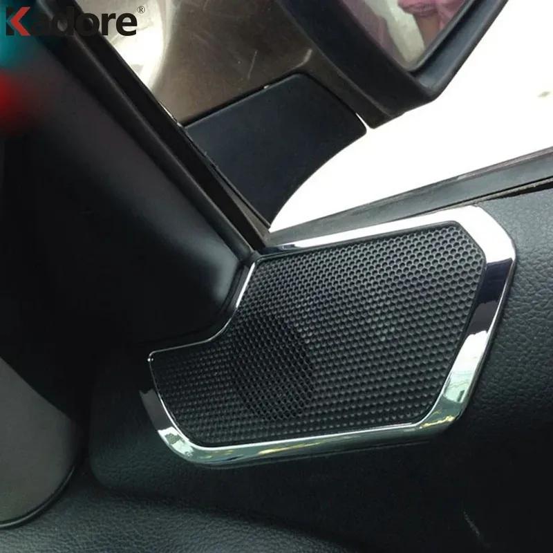 Car Inner Door Audio Speaker Cover Trim For Kia Sportage R 2011 2012 2013 2014 2015 Steel Loudspeaker Frame Interior Accessories