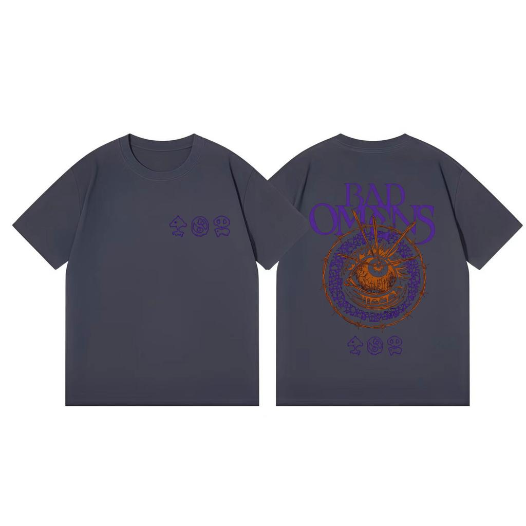 Rock Band Bad Omens Merch T Shirt Mens Womens Gothic Fashion Vintage Short Sleeve Tshirts Summer Casual Loose Cotton Tshirt