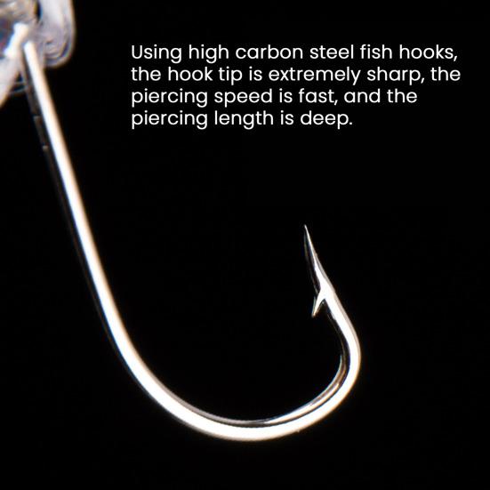 15/30Pcs Luminous Sabiki Rig Glow-in-the-dark Fish Skin Lure Rig Fishing Bait Rig with Hook Invisible Line Saltwater Freshwater Fishing Accessories