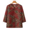 Stylish Summer Round Neck Shirt & Outfit Set for Middle-aged and Elderly Women