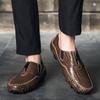 39-46 Mode Herr Casual Läderskor Loafers Moccasins Platt Körskor