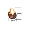 2026 Autumn Winter Maillard Leopard Print Flocking Hoop Earrings - Vintage Velvet Burgundy Ear Buckles for Women Niche Design Jewelry