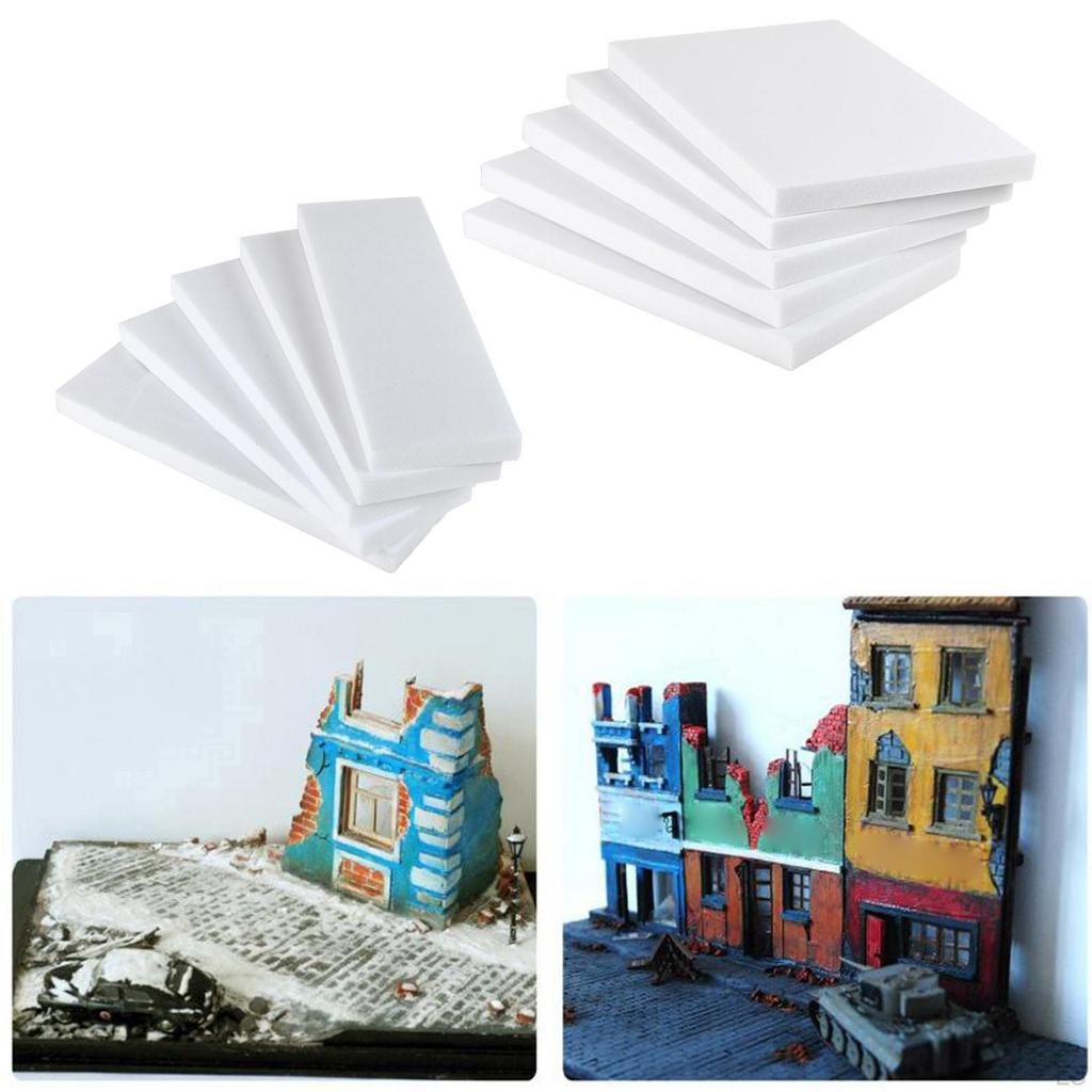 5 Foam Board Base for Diorama Projects, Rectangle Blocks Miniature Garden