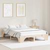 Natural Wooden Bed Frame 140 x 200 cm Solid Pine Wood