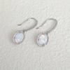 Popular Oval Opal Ear Hook Women's Micro-inlaid Zircon High-quality Kyocera Opal Opal Fashion Jewelry