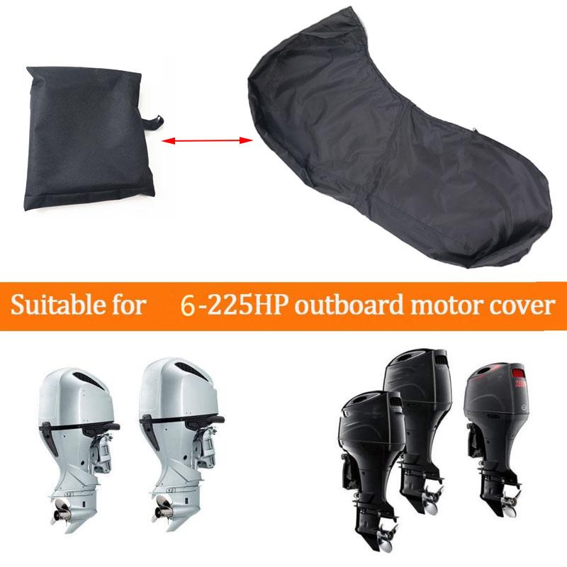 600D Boot Voll Außenbordmotor Motor Abdeckung Schutz Schwarz Für 6-225 PS Motor Wasserdicht Anti-scratch Sonnenschutz staubdicht