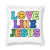 Love Like Jesus Square Pillowcase Polyester Linen Velvet Printed Zip Decor Home Cushion Cover Wholesale
