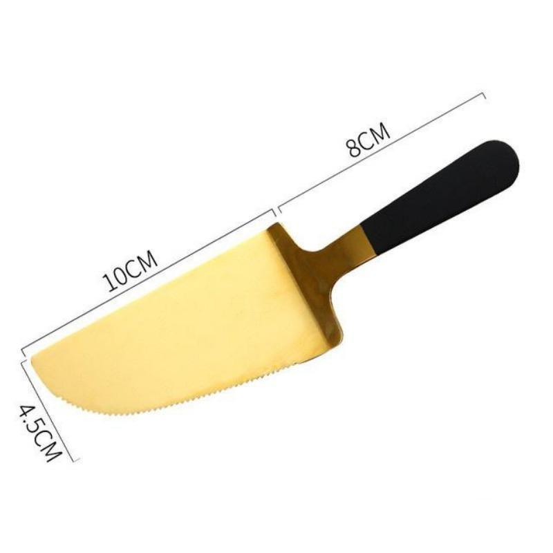 304 Stainless Steel Cake Server Blade Cutter Pie Pizza Shovel Golden Cake Spatula Cheese Shovel Cake Knife Baking Tool