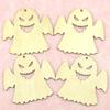 (10pcs/pack) 8cm Halloween DIY Wooden Ghost Decoration Pendant Festival Party Scene Decorations Props Accessories DIY