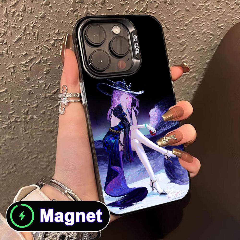 

HSR Jade Translucent MagSafe Mobile Phone Case for iPhone 17 16 15 14 13 12 11 Air Pro Max Plus Colorful Cover iPhone 11