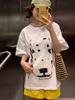 2025 Summer Women's Heavyweight Cotton Straight Shoulder Loose Half Sleeve T-Shirt