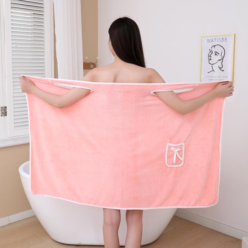 

Женское носимое полотенце-юбка с бантом - Толстый, влагопоглощающий и мягкий халат 130cm Length - 260g