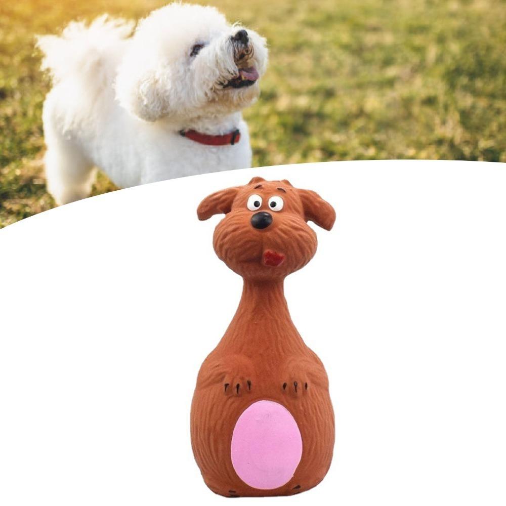 

Bite Tough Squeaky Chew Toy Natural Latex Puppy Molar Toy Latex Dog Toy Outdoor Play Time білий