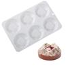 6 Cavity Silicone Mousse Cake Mold Mountain Shape Flexible Baking Molds for Baking and Dessert Nonstick Bread Making