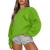 Women's Casual Fashion Round Neck Long Sleeve Sweatshirt With Pockets