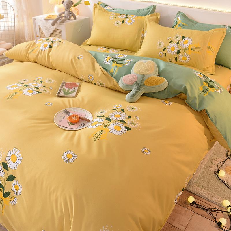 Bettwäsche-Sets, Bettbezug aus Baumwolle, für Einzelbett, Doppelbett, Queen-Size-Bett, Bettdecke/Bettbezug, Leinen-Set