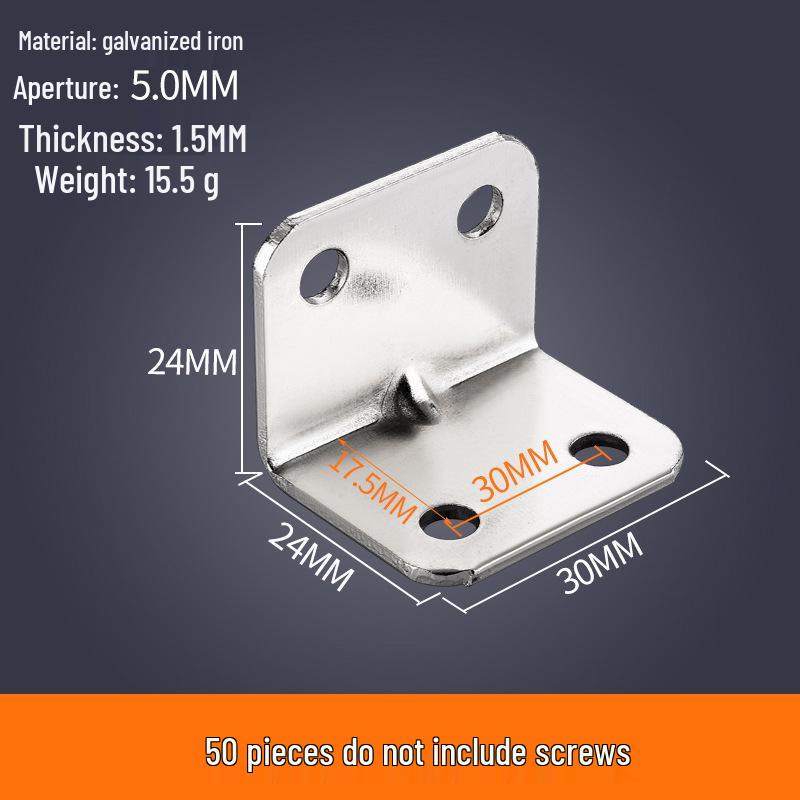 Kostenloser Versand 90° L-förmige Winkel für Holzregale, Tische, Stühle, Schränke, Kleiderschränke und Eisenstützen