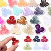 10pcs/lot Colorful Flower Acrylic Spacer Beads Three Petal Flower Loose Bead Caps For DIY Charms Earrings Necklace Accessories