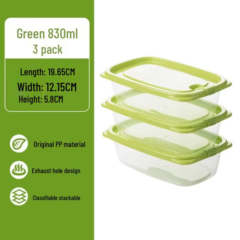 CHAHUA 830ml Fresh-keeping Box 3-Pack