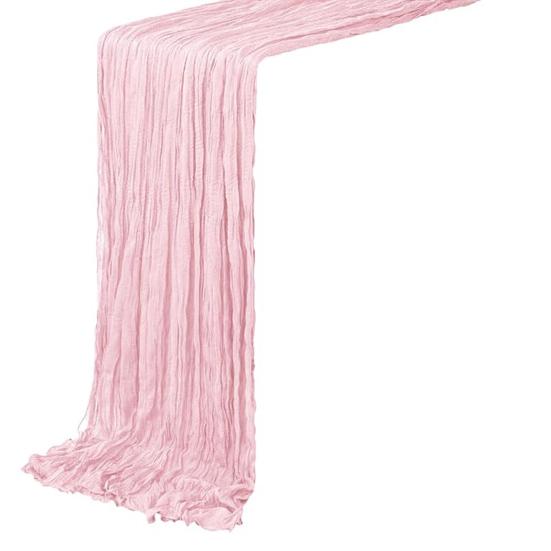Nordic Pleated Table Runner Textured Gauze Fabric Decorative Tablecloth for Wedding Party Decor Wrinkle Napkins Placemats Elegant Photography Backdrop