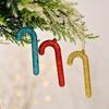 M-Modern-Shiny Crutch Merry Christmas Decoration PVC Color Xmas Tree Hanging Ornament Kids Gift For Home Decor Room Wall Pendant