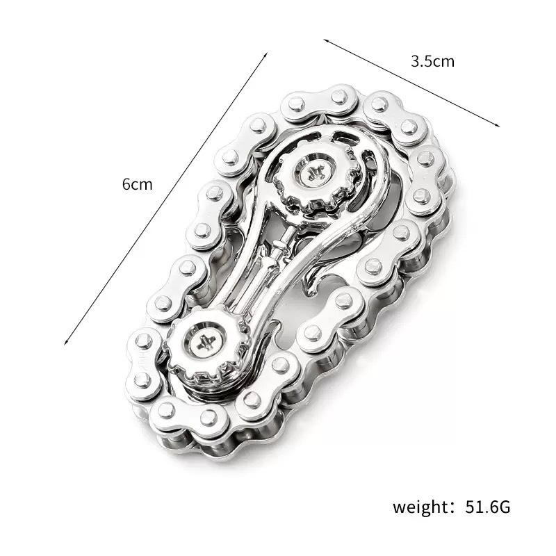 Metal Gear Chain Fidget Spinner Stress Relief Toy for Youth