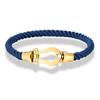 Stainless Steel Fred Horseshoe Buckle Nylon Rope Hand Rope Men and Women Couple Casual Trendy Color