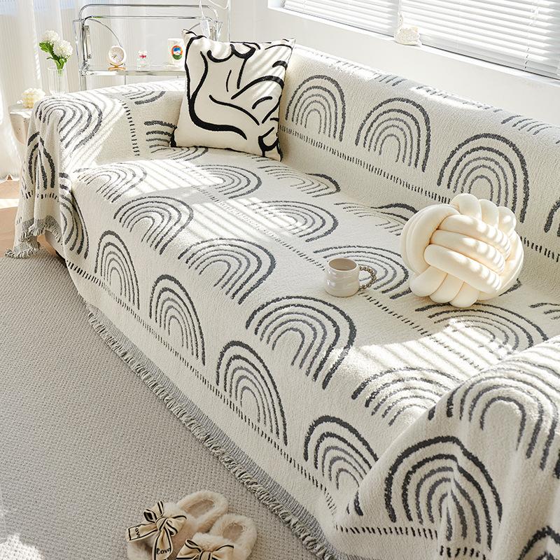 Plush Sofa Towel Nordic Minimalist Style Sofa Cover Cloth Non-Slip Universal Sofa Cover Universal Cover