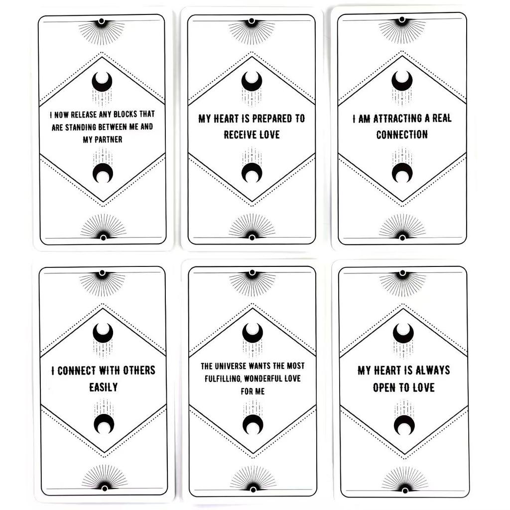 Manifesting Love Affirmation Cards 10.3*6cm - Affirmation Deck To Manifest Your Soulmate & Attract Love 54 Pcs Cards