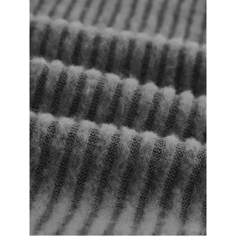 Damen Einfarbig Herbst Winter Grunge Asymmetrischer Hals Rippenstrick T-Shirt Trägerlose Bluse Langarm Casual Pullover Taschentuch Saum