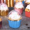50Pcs Large Aluminum Foil Wrapper Paper Gold Silver Cupcake Cake Liner Baking Muffin Cups Wedding Party Tray Case