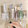 No-Drill Suction Cup Toothbrush & Mouthwash Holder for Wall-Mounted Electric Toothbrushes