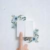 Flower Light Switch Sticker Removable Floral Wall Decal Self-Adhesive Socket Decor for Living Room Bedroom Kitchen