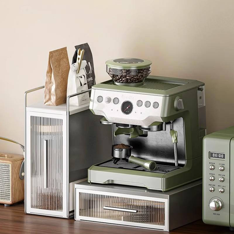 Coffee Capsule Display & Storage Stand with Drawer for Tea Bags and Machine Base