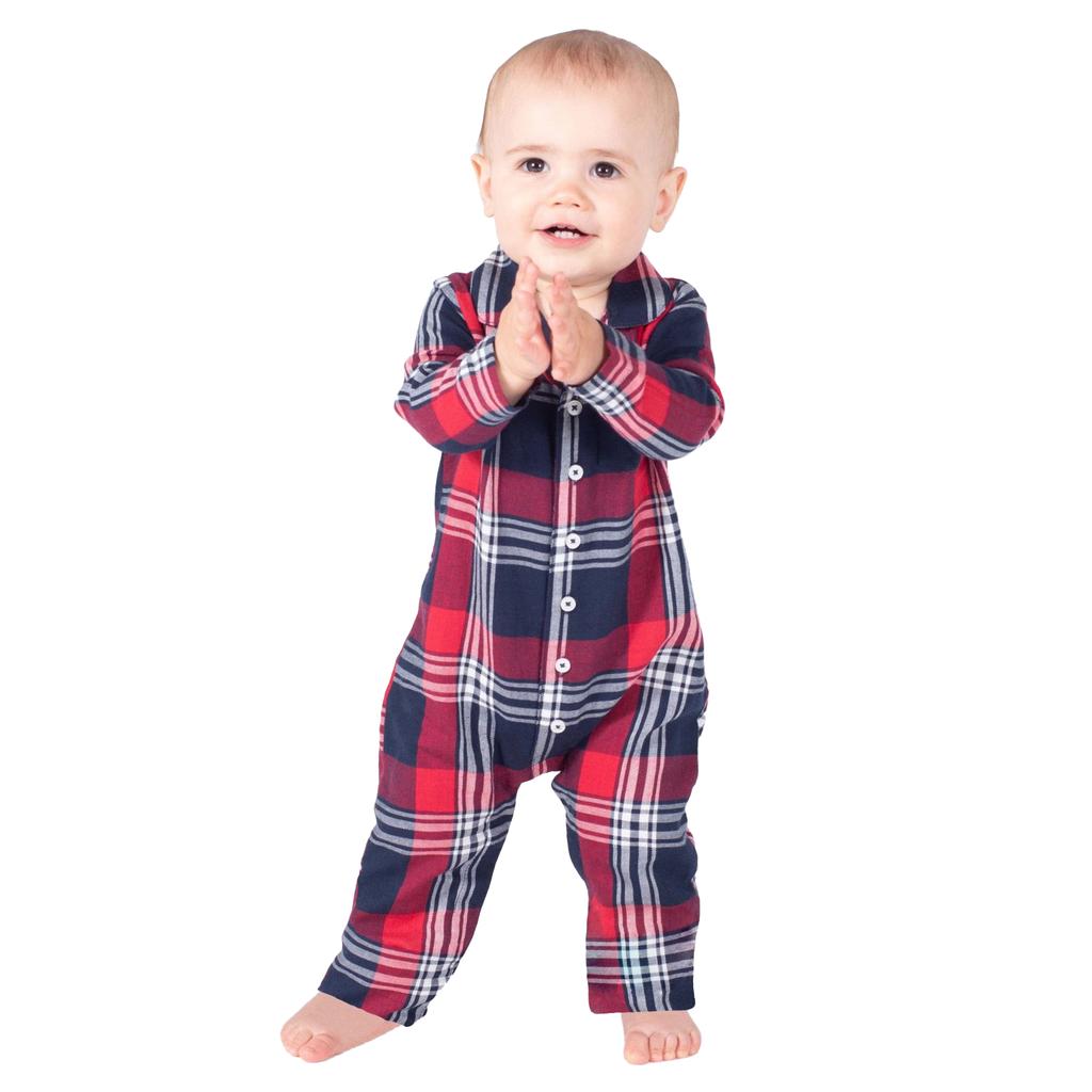 Larkwood Baby Tartan All-In-One Nightwear