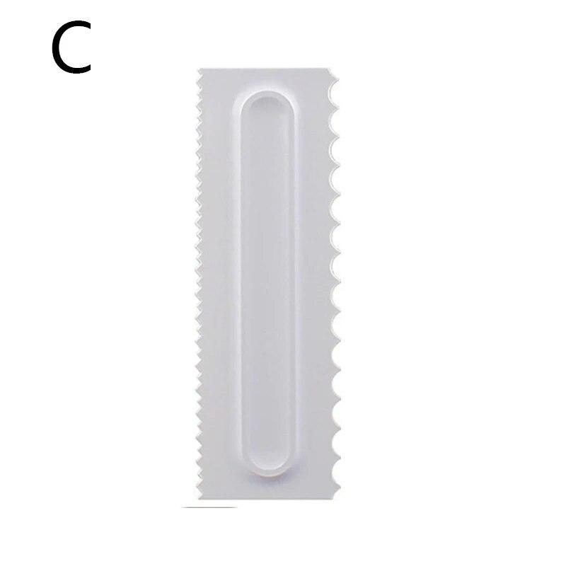 1Pcs Cream Scraper Pastry Cutters Baking Spatulas Irregular Teeth Edge Plastic Comb Cake Shape Tool DIY  Mold