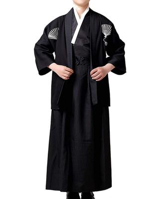 Samurai Costume Set for Boys Size [Mikopuela] Kids' (Black, 150)