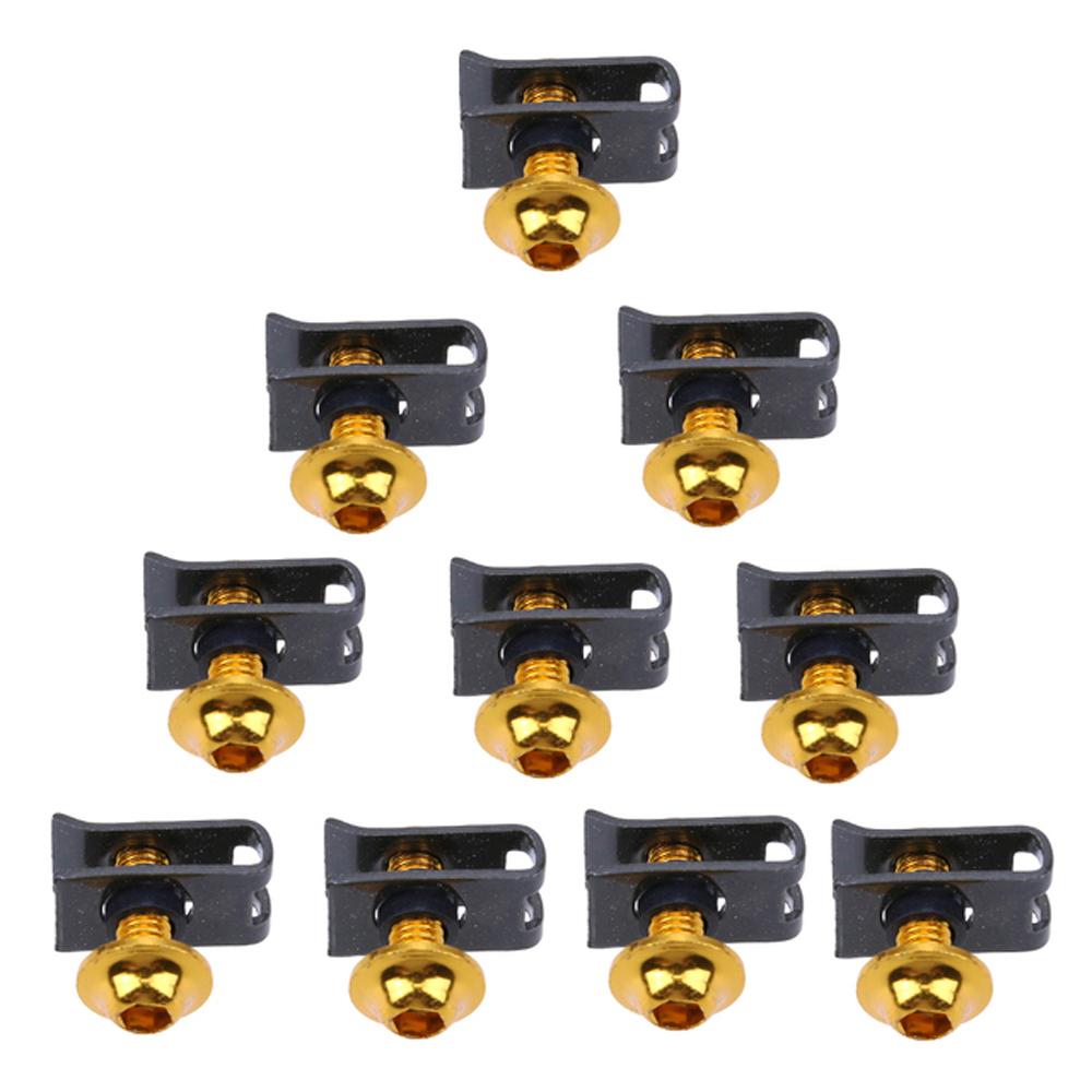 Aluminium 5 x 15mm Fastener Clip Screw Motorcycle Fairing Bolt Motorcycle Shell Screw Spring Nuts