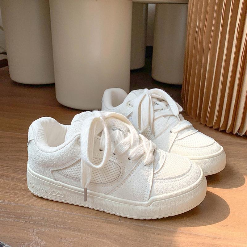 Casual Korean version of foreign trade niche board shoes 2025 spring new versatile platform white shoes breathable sports and leisure shoes