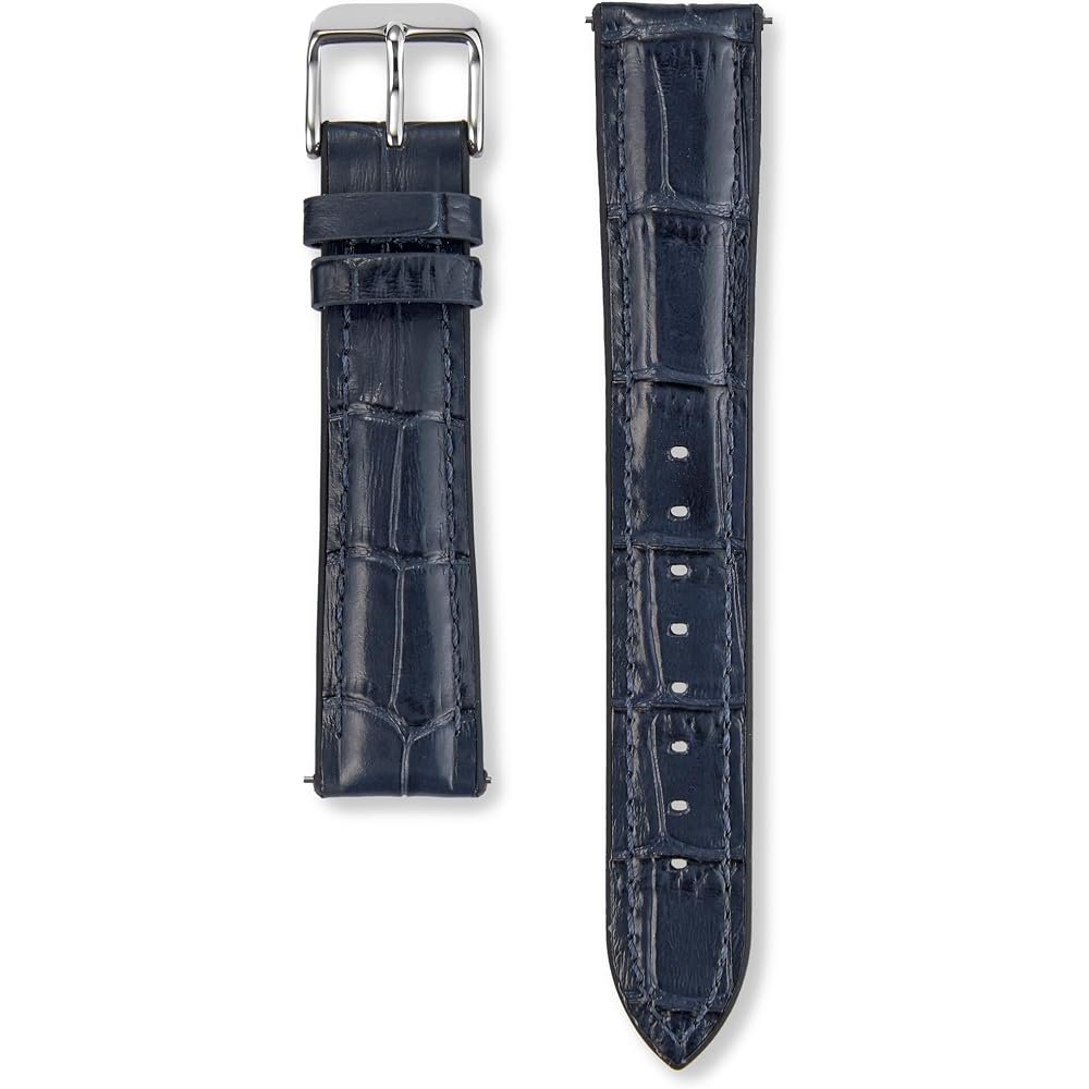 [Seiko Watch] Seiko Watch Replacement Band, Genuine Part, Cowhide Leather with Crocodile Embossed Pattern, Cowhide Leather & Rubber Backing, Lug Width