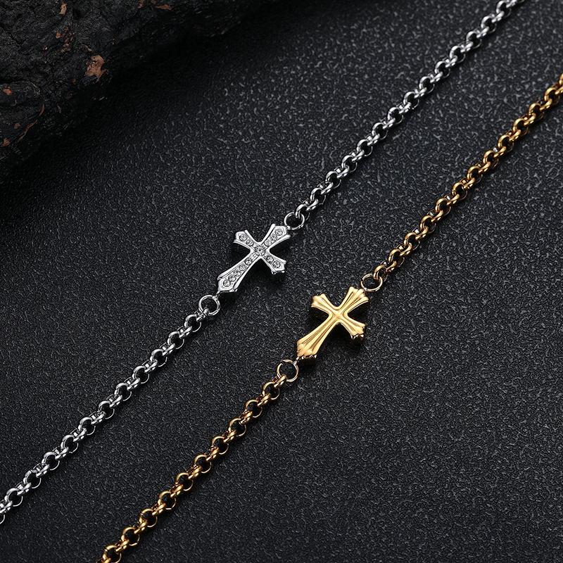Personalized Retro Cross Couple Bracelet For Women Men Simple Adjustable Bracelets Couple Jewelry Gifts