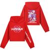 Kids' Long Sleeve Loose Pullover Letter Print Drawstring Hooded Sweatshirt