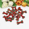 20/25Pcs DIY Christmas Tree Ornaments Crafts Xmas Hanging Decorations Christmas Bow Knot  Gift Decor
