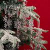 Pack of 6 Christmas Tree Hangings Snowflakes Charm Ornament Acrylic Indoor Outdoor Decoration Festival Accessories