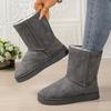 Mid Calf Snow Boots Women Waterproof Warm Platform Boots Large Size Winter Slip On Flat Casual Woman Booties