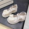 Nouvelles chaussures de printemps et d'automne à la française pour femmes, chaussures en cuir confortables et à semelle souple, assorties à tout