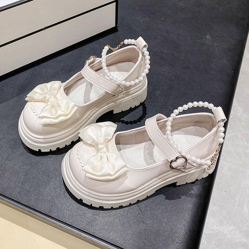 Nouvelles chaussures de printemps et d'automne à la française pour femmes, chaussures en cuir confortables et à semelle souple, assorties à tout