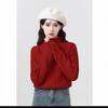 2026 Autumn Women's Cable Knit High-Neck Loose Pullover - Korean Gentle Style