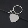 Heart-Shaped Engravable Metal Keychain Gift with Laser Color Printing